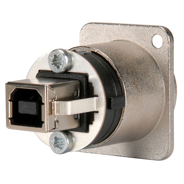 Main product image for Neutrik NAUSB-W Feed-thru Reversible USB A/B Adapter 092-278